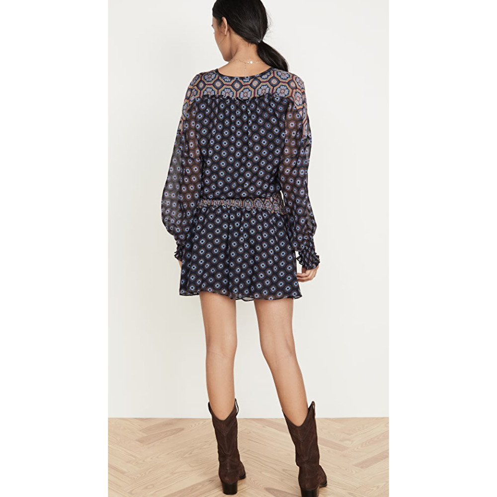 Ramy Brook Printed Davie Silk Mini Dress Large - Picture 2 of 16